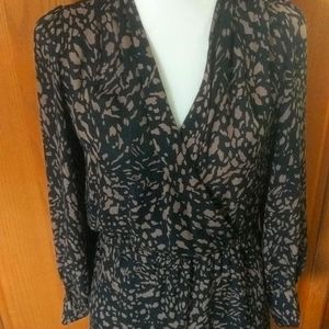 Parkers Silk Brown Black Dress